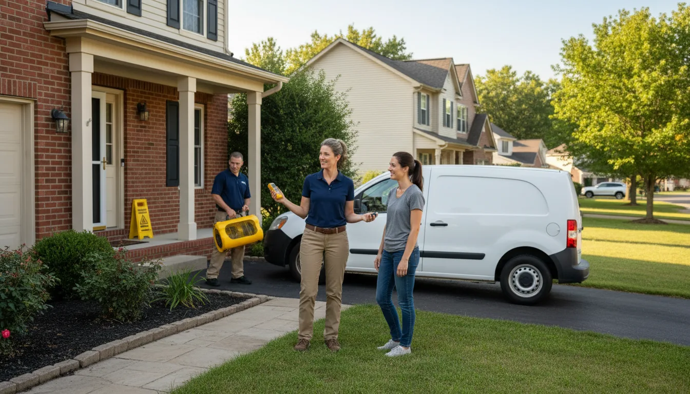 Residential water damage restoration in Harveysburg, OH